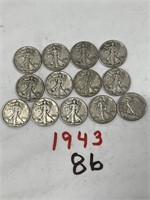 13-1943 HALF DOLLARS