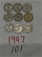 9-1947 HALF DOLLARS