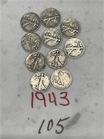 10-1943 HALF DOLLARS