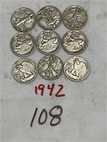 9-1942 HALF DOLLARS