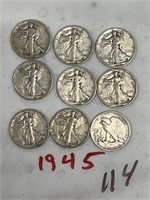 9-1945 HALF DOLLARS