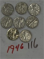 8-1946 HALF DOLLARS