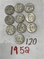 10-1952 HALF DOLLARS