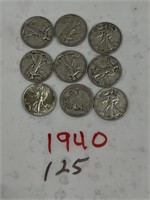 9-1940 HALF DOLLARS