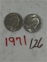 2-1971 EISENHOWER DOLLARS