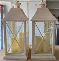 D - LOT OF 2 CANDLE LANTERNS (G21)