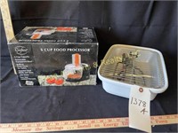 COUNTERTOP ELECTRIC GRILL, 6 CUP FOOD PROCESSOR