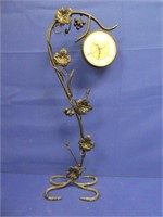 Wrought Iron Floor Battery Operated Clock 27 "