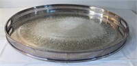 Round Silver Plated Serving Tray