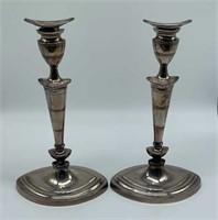 Plated Silver George III Style Candle Holders