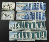 Lot of 28 Signed Duck Hunting Stamps from the