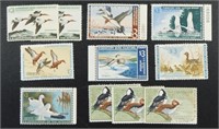 Lot of 11 Unsigned Duck Hunting Stamps from the