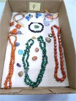 Stone & Glass Necklaces, Plus Pendandts w/