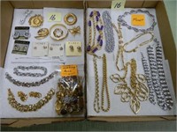 (2) Flats of Monet Jewelry - Necklaces, Bracelets,