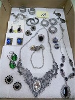 Assorted Silver Tone Jewelry