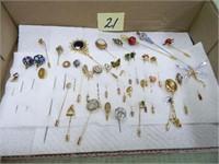 Assorted Newer & Vintage Stick Pins