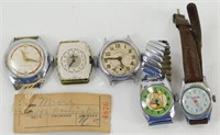 Lot of 5 Mechanical Men's Wristwatches for Parts