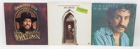 3 Vintage LP's: Waylon Jennings (1979); Jim Croce