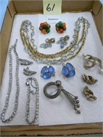 Vintage Kramer Rhinestones, Necklaces, Brooches &