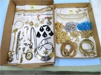 (2) Flats of Costume Jewelry & Belts