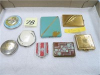 (8) Vintage Compacts | K&K Made in USA - As Is
