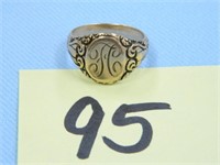 10kt Test, Yellow Gold, 6.4gr. Ring with Initial H