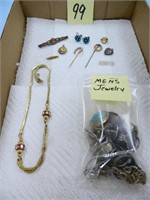 Vintage Necklace, Bar Pins, Stick Pins, Lockets,