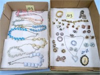 Vintage Necklaces, Earrings, Brooches and