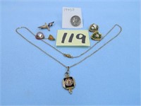 1943d Tie Tac with 1 1/10th 10kt Gold Filled Items