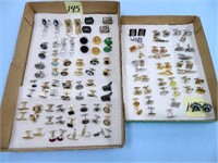 (2) Flats of Vintage Men's Jewelry including