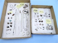 Nice Assortment of Sterling Jewelry, Earrings,
