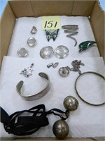 Signed 925 Mexico Pieces, Pendants, Pins, Earrings