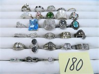 (28) Costume Rings, Assorted Sizes