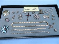Sterling Silver Necklace, Bracelets, Rings,