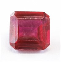 15.35ct Emerald Cut Red Natural Ruby GGL