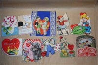 (10) Vintage Die Cut Valentine's Cards