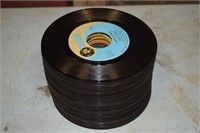 Stack of Vintage 45 RPM Record Albums
