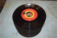 Stack of Vintage 45 RPM Record Albums