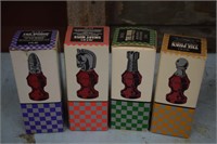 (4) Avon Vintage Boxed Chess Piece Bottles