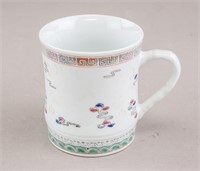 Chinese Hand-Painted Famille Rose Teacup