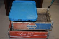 Vtg Pepsi & Coca Cola Wooden Crates +