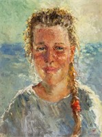 Artist Signed KPM Russian Oil on Canvas Portrait