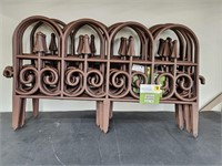 10 Cnt Plastic Brown Fence