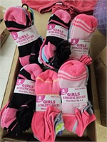 6 Pkgs Girls Athletic Socks