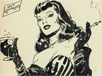 American Ink on Paper Signed Alex Raymond