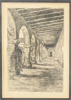 Engraved Print on Paper San Juan Capistrano