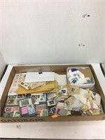 Flat of Used Postage Stamps