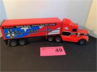 Metal Toy Semi Truck & Trailer