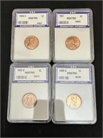 4 UNC MS 67 RD Pennies
