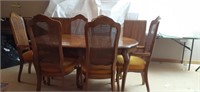 63 x 42 x 31 Wood Dining table w/two 18" leaves,